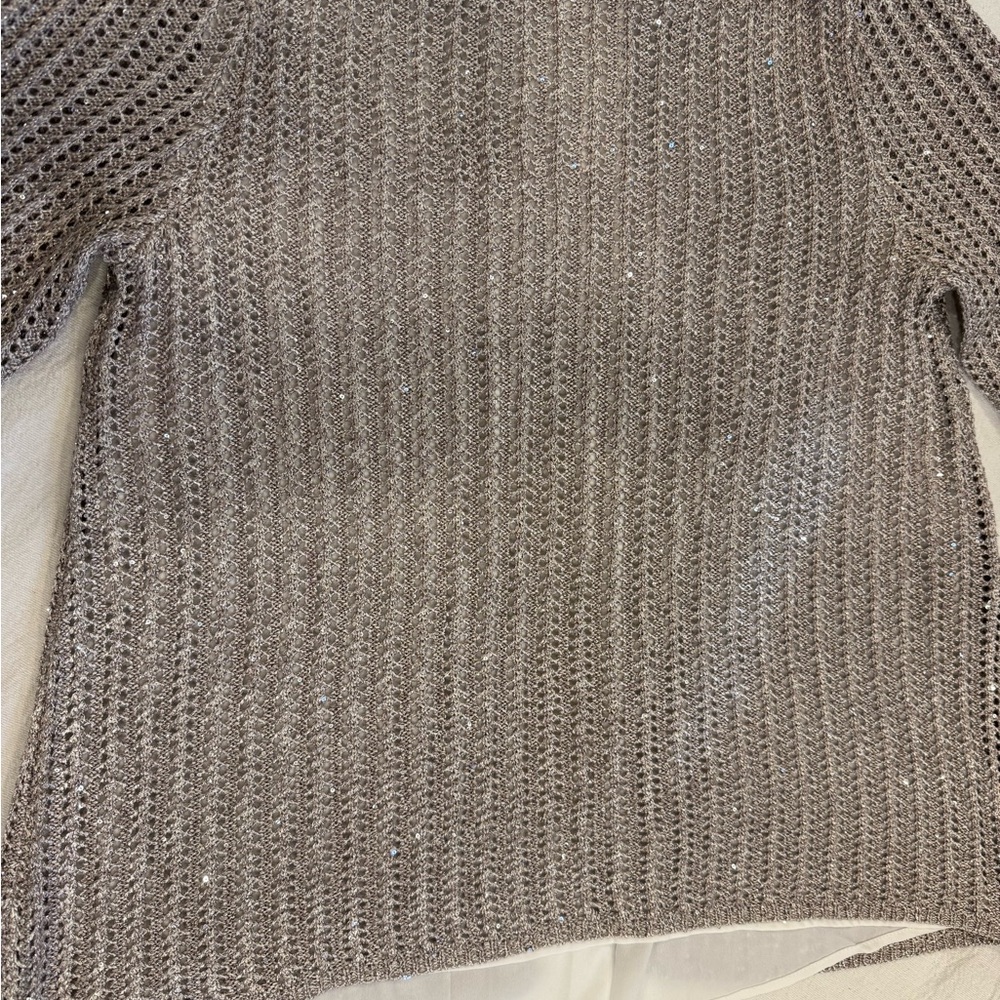 White House Black Market Metallic Knit Sweater